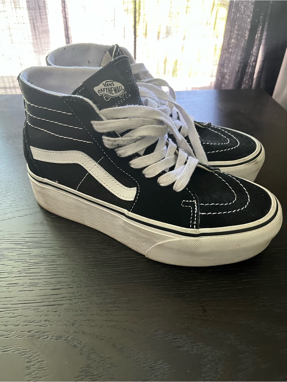 Vans Black and White Low-Top Canvas Sneakers